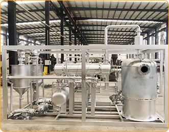 Pyrolysis oil to diesel distillation plant