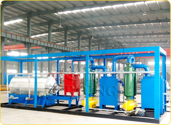 Tyre plastic pyrolysis plant